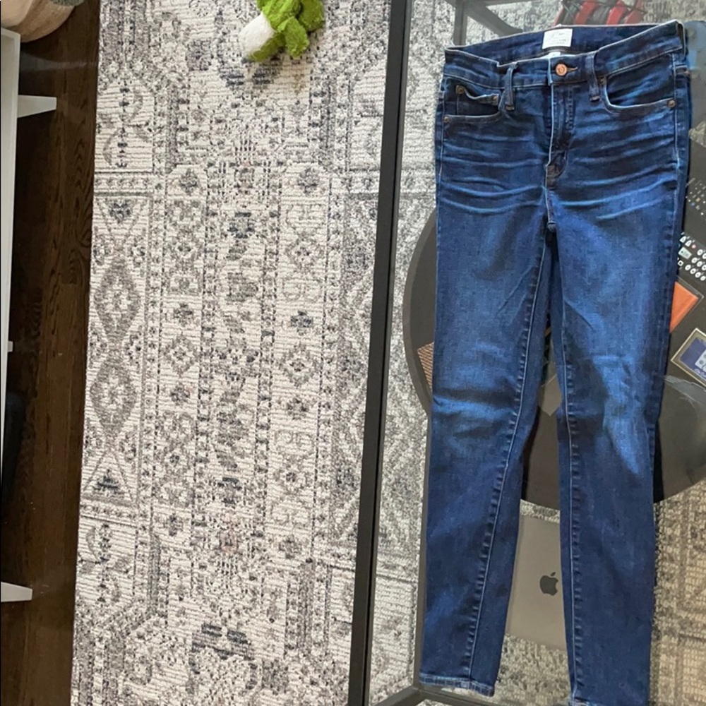 JCREW 9in HIGH RISE TOOTHPICK JEANS